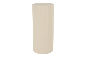 Bloemen/vazen zuil Bradly crème- 80 cm hoog