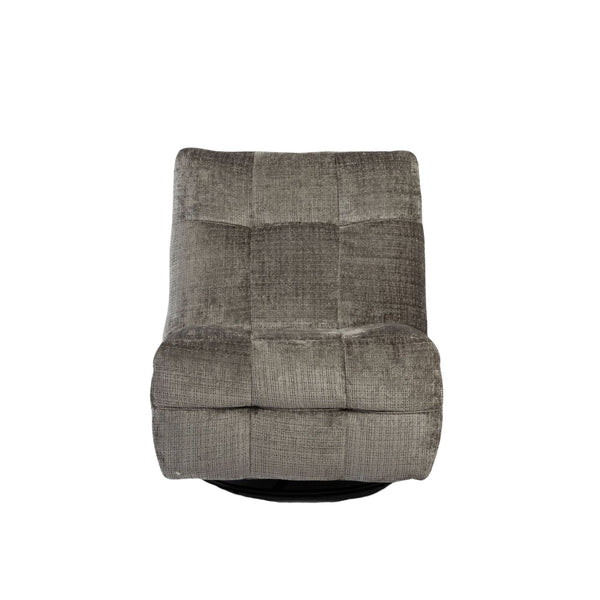 Relaxfauteuil Mila handmatig & draaibaar met unieke schommelstand - Grijze stof