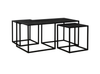 Salontafel set 3-delig mangohout zwart rechthoekig (magazijn opruiming)
