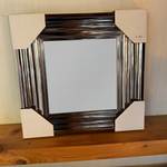 Luxe spiegel Zilveren lijst 45x45 cm facet geslepen  (magazijn opruiming)