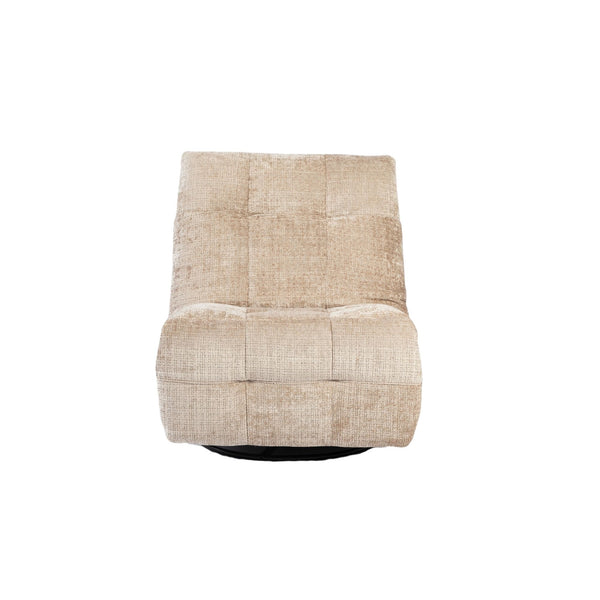 Relaxfauteuil Mila handmatig & draaibaar met unieke schommelstand - Beige stof