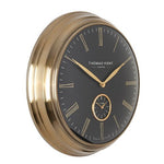 Thomas Kent wandklok "Timekeeper" No.9 rond Zwart/Goud  - Ø71 CM