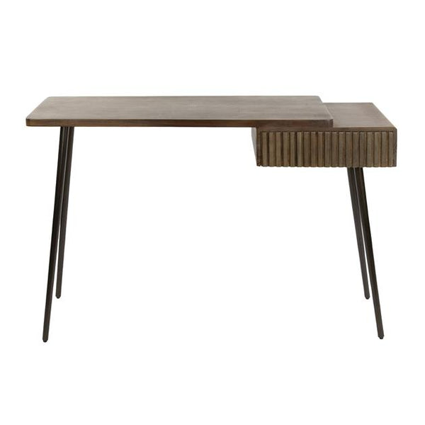 Kaptafel/bureau Carve / Massief acacia drift brown