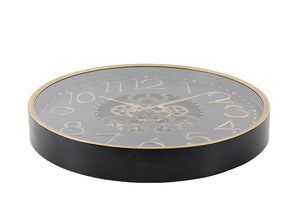 Radarklok Tasma S zwart/goud Ø60 cm