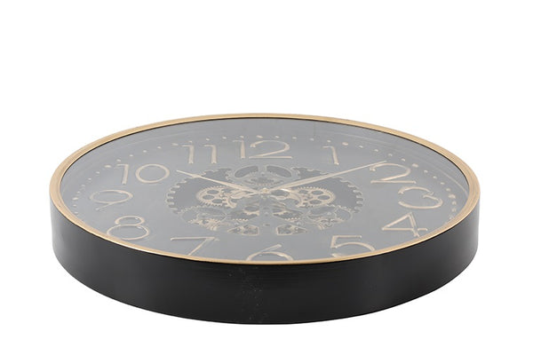 Radarklok Tasma S zwart/goud Ø60 cm