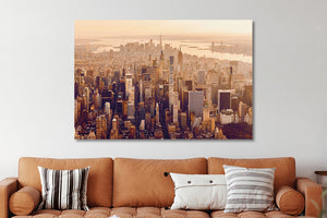 Glasschilderij Big city Manhattan NYC 120x80 cm