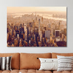 Glasschilderij Big city Manhattan NYC 120x80 cm