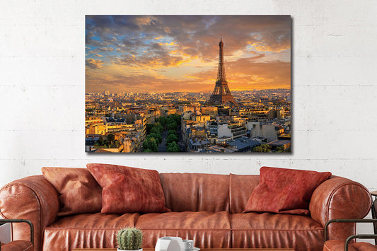 Glasschilderij Parijs eifeltoren 120x80 cm