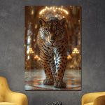 Glasschilderij panter in paleis 80x120 cm