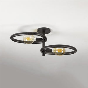 Plafondlamp Pebble 2-lichts / Artic zwart