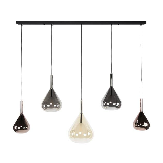 Hanglamp Wings 5-lichts / Zwart