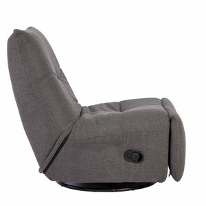 Relaxfauteuil Izzy handmatig & draaibaar met unieke schommelstand - Antraciet stof