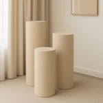 Bloemen/vazen zuil Bradly crème- 80 cm hoog
