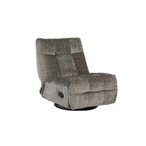 Relaxfauteuil Mila handmatig & draaibaar met unieke schommelstand - Grijze stof