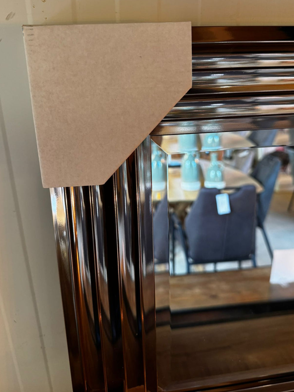 Luxe spiegel Zilveren lijst 45x45 cm facet geslepen  (magazijn opruiming)