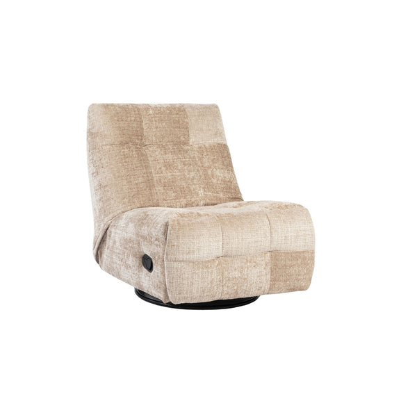 Relaxfauteuil Mila handmatig & draaibaar met unieke schommelstand - Beige stof