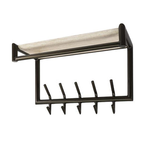 Kapstok 10 haken Terra XS roede-hoedenplank