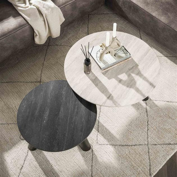 Salontafel Twin rond set van 2 stuks