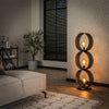 Vloerlamp 3L ring geperforeerd / Charcoal (Magazijn sale)