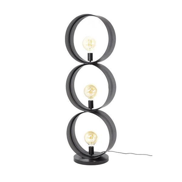 Vloerlamp 3L ring geperforeerd / Charcoal (Magazijn sale)