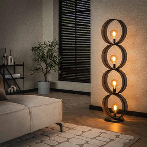 Vloerlamp 4L ring geperforeerd / Charcoal (Magazijn sale)