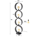 Vloerlamp 4L ring geperforeerd / Charcoal (Magazijn sale)