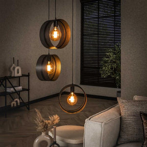 Hanglamp 3L ring geperforeerd / Charcoal (Magazijn sale)