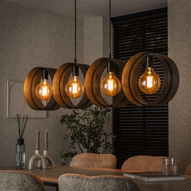 Hanglamp 4L ring geperforeerd / Charcoal (Magazijn sale)