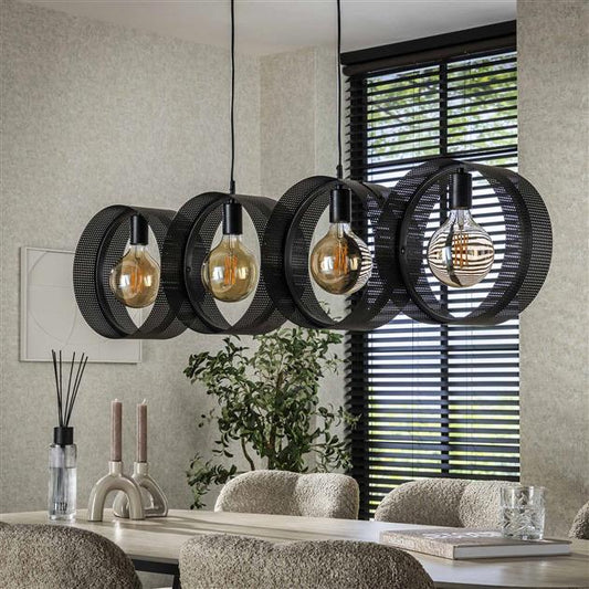 Hanglamp 4L ring geperforeerd / Charcoal (Magazijn sale)