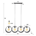 Hanglamp 4L ring geperforeerd / Charcoal (Magazijn sale)