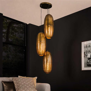 Hanglamp 3L cosmic getrapt / Brons antiek (Magazijn sale)