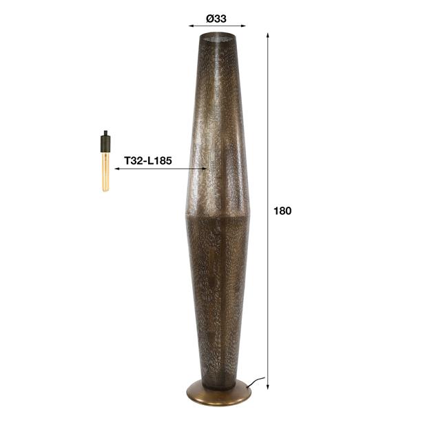 Vloerlamp 5L cosmic / Brons antiek (Magazijn sale)