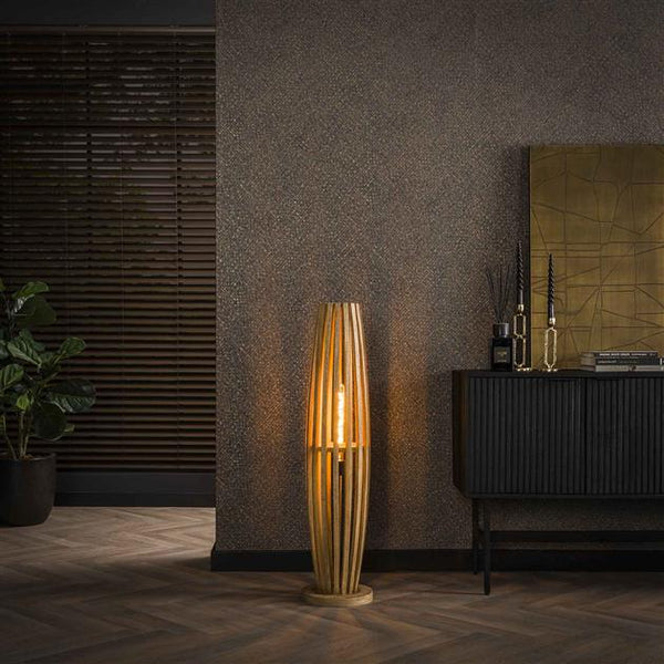 Vloerlamp 1L orbit / Massief mango naturel