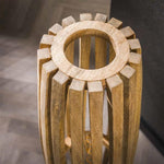 Vloerlamp 1L orbit / Massief mango naturel