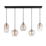 Hanglamp 5L diamond grain mix / Diamond glass
