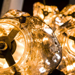 Hanglamp 5L rock getrapt / Chromed glas