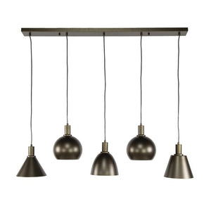 Hanglamp Metallo 5-lichts / Sienna bruin