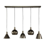 Hanglamp Metallo 5-lichts / Sienna bruin