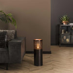 Vloerlamp Ø20 cilinder 60cm / Zwart nikkel
