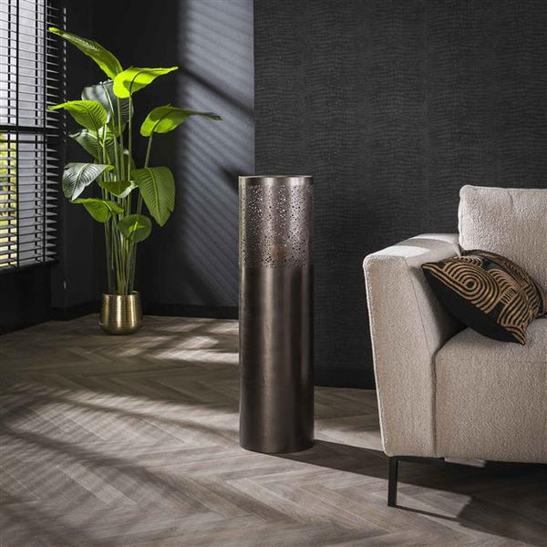 Vloerlamp Ø25 cilinder 90cm / Zwart nikkel