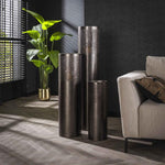 Vloerlamp Ø25 cilinder 90cm / Zwart nikkel