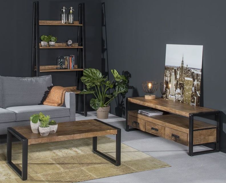Salontafel Livingfurn Strong mangohout 110x60 cm (Magazijn sale)