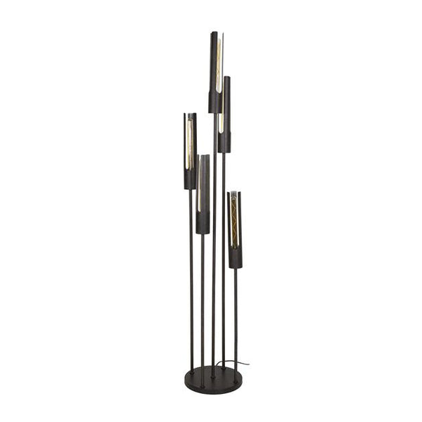 Vloerlamp 5L getrapt tube / Artic zwart