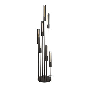 Vloerlamp 7L getrapt tube / Artic zwart