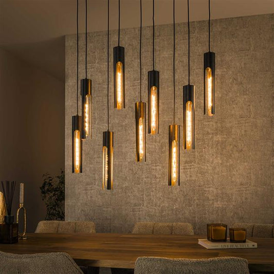 Hanglamp 5+4 tube / Artic zwart