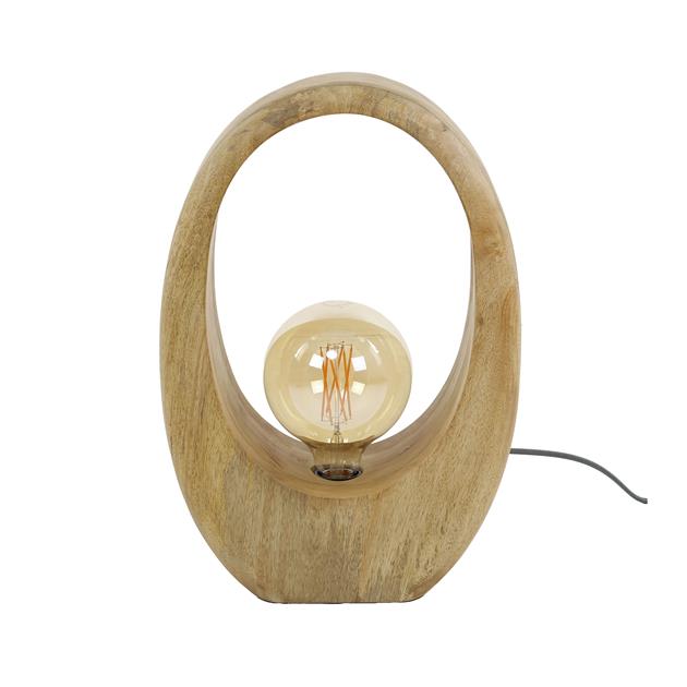 Tafellamp 1L Arch wood L / Massief mango naturel (Magazijn sale)
