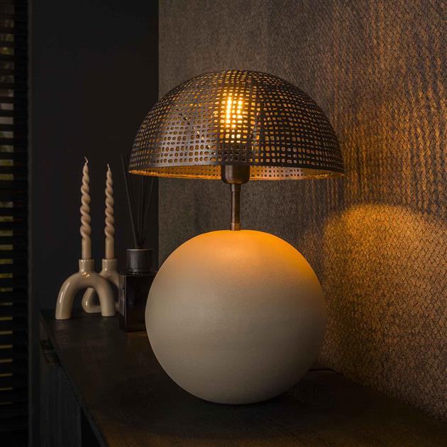 Tafellamp 1L sphere natural / Natural grey (Magazijn sale)