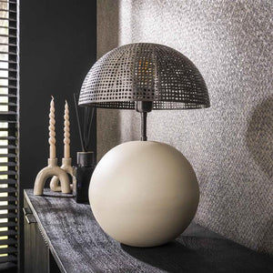 Tafellamp 1L sphere natural / Natural grey (Magazijn sale)