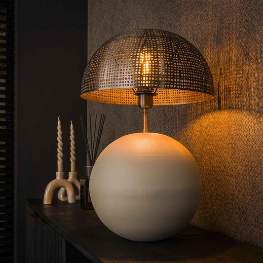 Tafellamp 1L sphere natural L / Natural grey (Magazijn sale)
