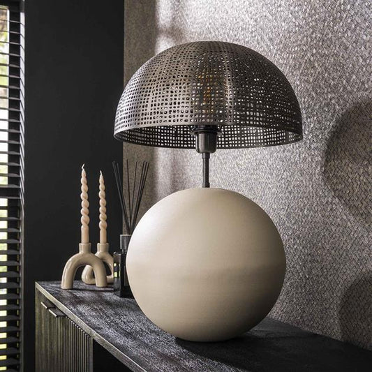 Tafellamp 1L sphere natural L / Natural grey (Magazijn sale)